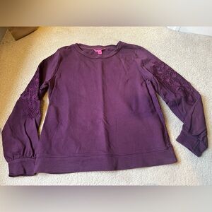 Lilly Pulitzer Deep Purple Long Sleeve Sweatshirt